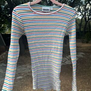 Molo Multicolor Striped Ribbed Top